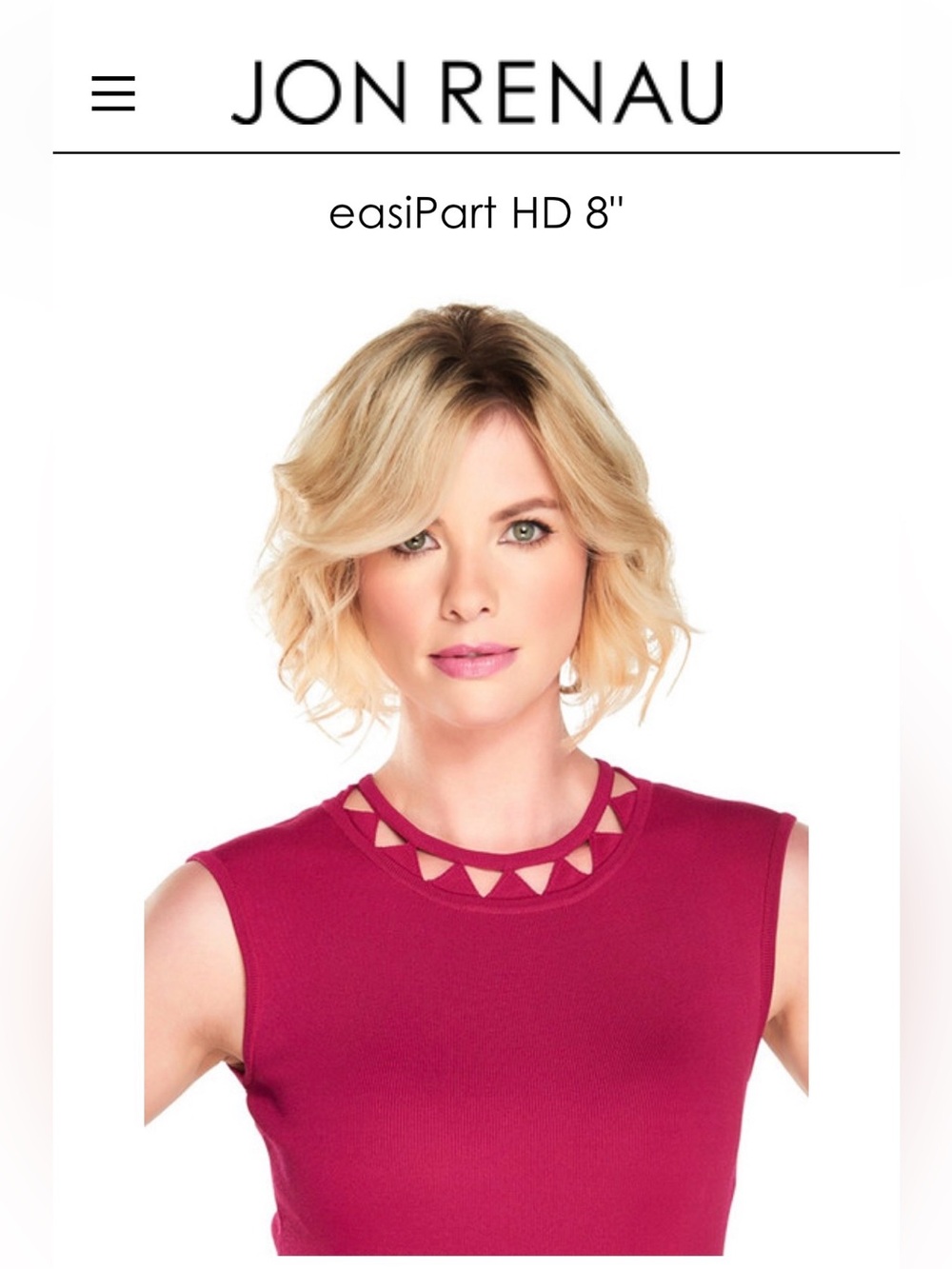 Jon Renau Topper - easiPart HD 8”
Color: 22MB - Poppy Seed
